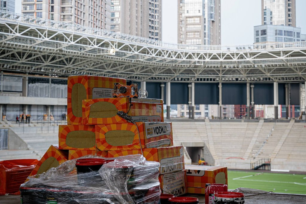 Монолитные работы завершены на реконструируемом стадионе Торпедо в Москве